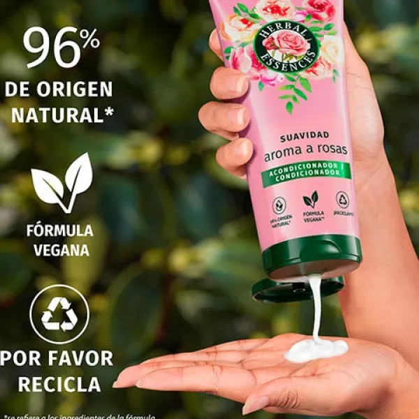 HERBAL ESSENCES Hidratantes Faciales|Cruelty Free<Acondicionador Aroma Rosas