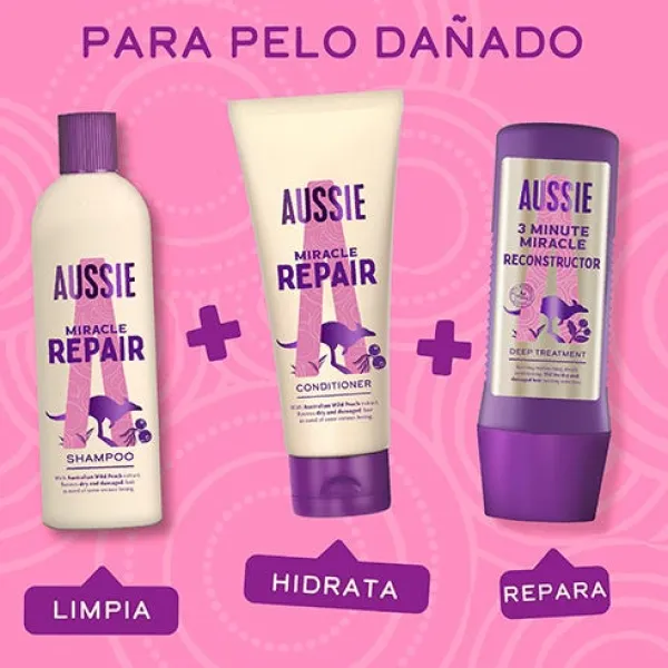 AUSSIE Hidratantes Faciales|Cabello Seco<Champú Repair Miracle