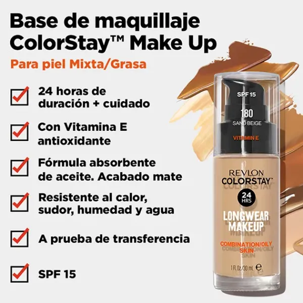 REVLON Bases De Maquillaje|Maquillaje Con Protección<Colorstay Makeup Piel Mixta/Grasa