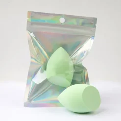 New Esponja Biselada Verde Esponjas De Maquillaje
