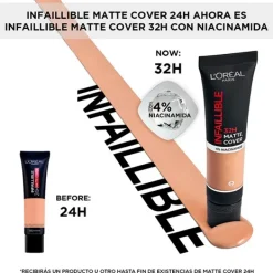 L'OREAL PARIS Bases De Maquillaje|Maquillaje Con Protección<Infalible 32H Matte Cover