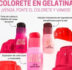 REVOLUTION Coloretes|Cruelty Free<Jelly Blush Lip & Cheek Stain