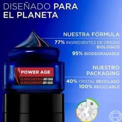 L'OREAL MEN EXPERT Antiedad|Hidratantes Faciales<Power Age Night Gel