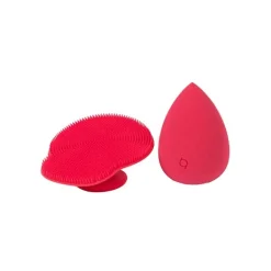 1699 Cepillos Limpieza Facial|Hidratantes Faciales<Set Cepillo Limp + Esponja Maquillaje Granate