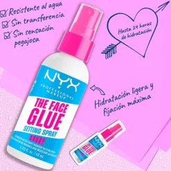 NYX PROFESSIONAL MAKE UP Fijadores Maquillaje|Hidratantes Faciales<The Face Glue Setting Spray